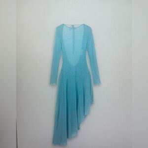 Esthe Linen Asymmetrical Open Back Dress S NWOT